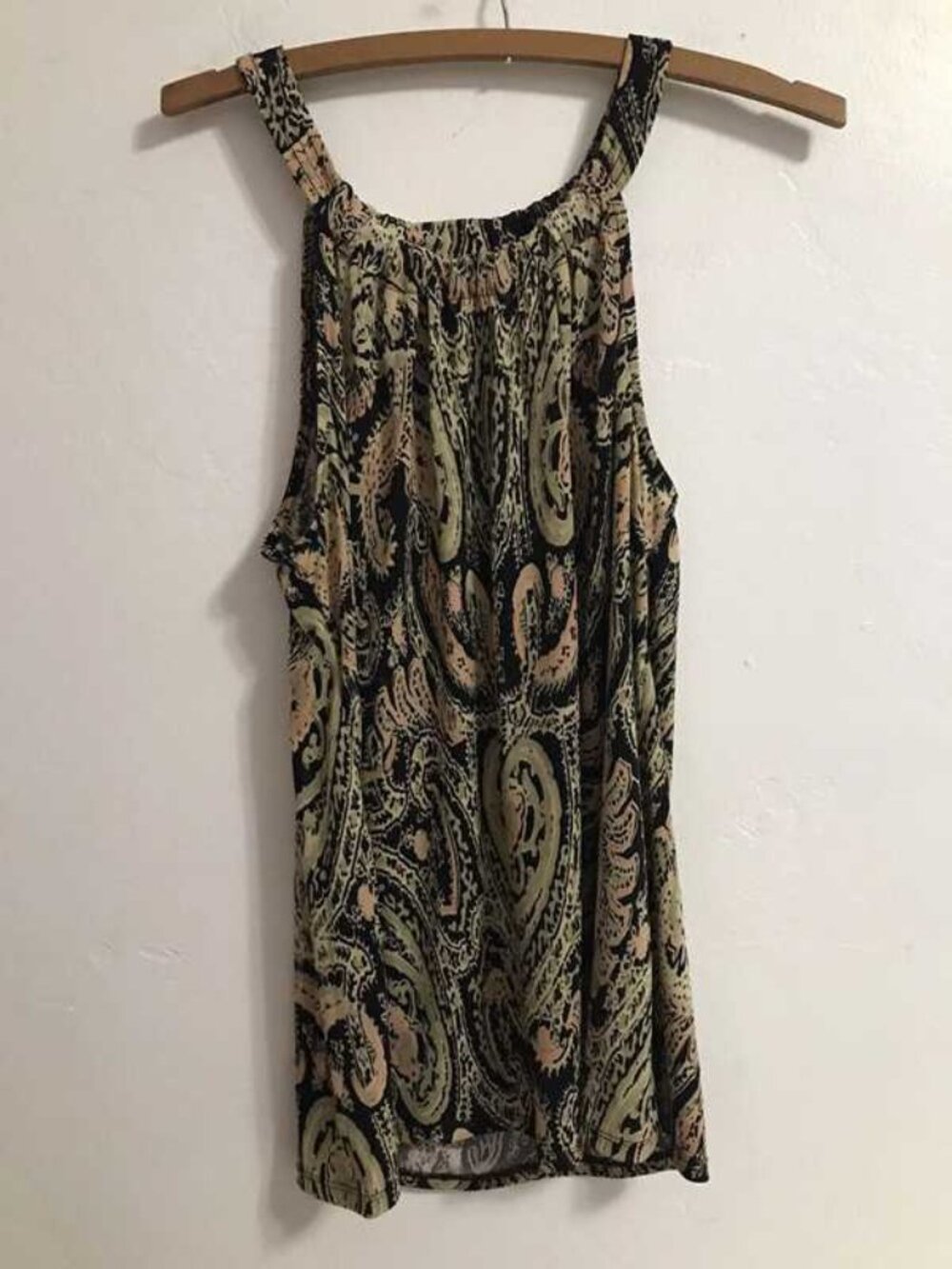 Vintage Paisley Print Sleeveless Dress
